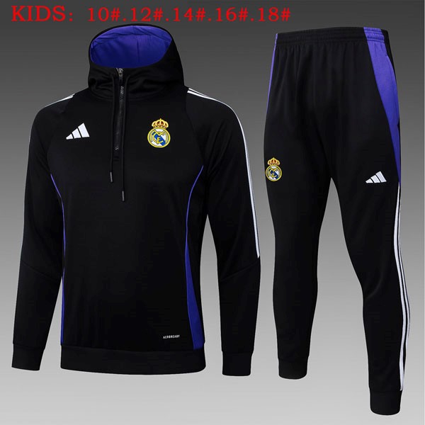 Enfant Sweat Shirt Capuche Real Madrid 2025-26 Noir 5